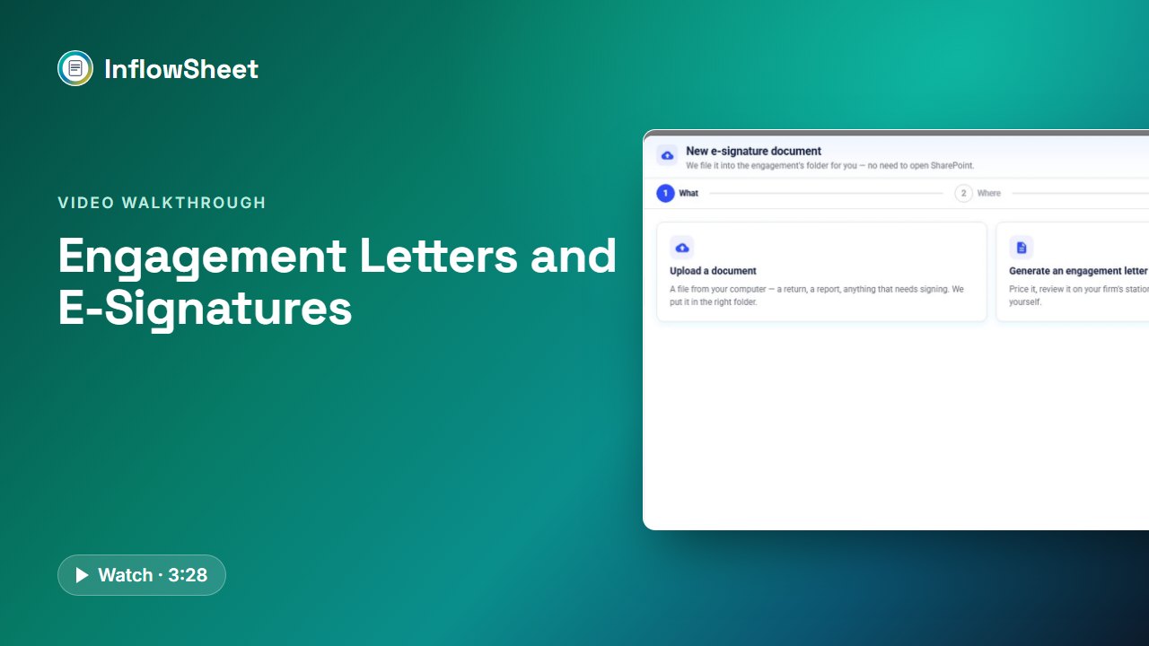 Engagement letters and e-signature: walkthrough thumbnail