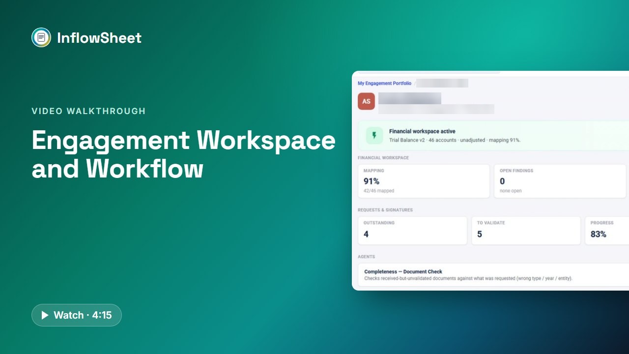 Engagement workspace: walkthrough thumbnail