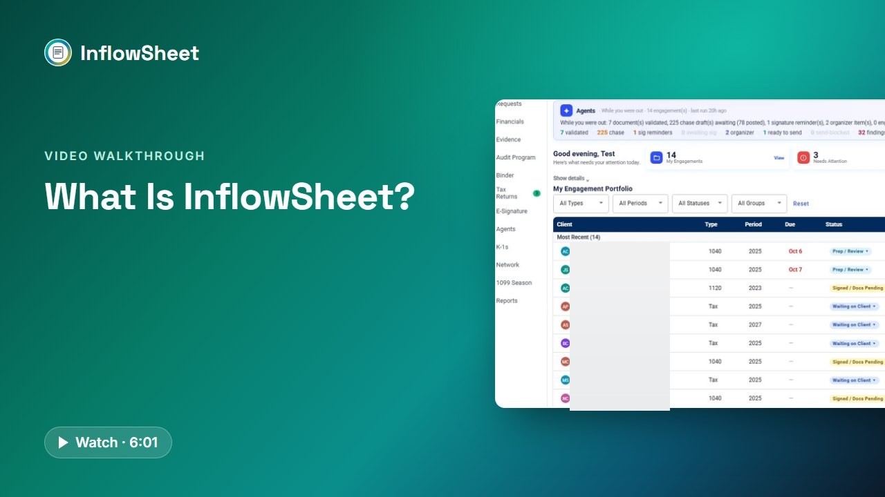 What is InflowSheet?: walkthrough thumbnail